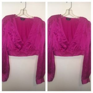 BEBE Satin crop top